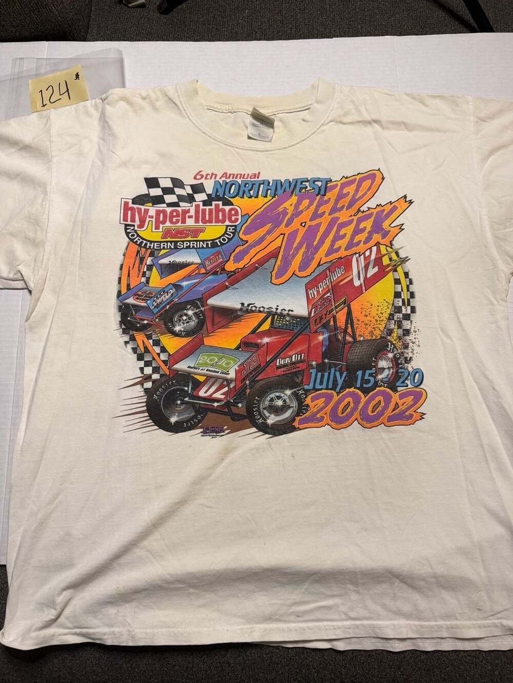 Gildan Northwest Speed Week 2002 Sprint Car Racing T-Shirt Size XL